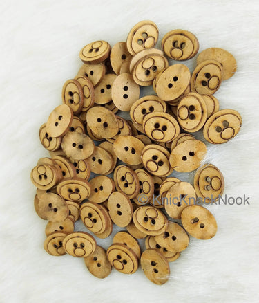 Wood Bear Buttons